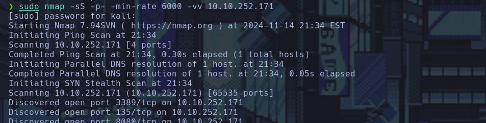 Imagen 2: Reconocimiento con nmap